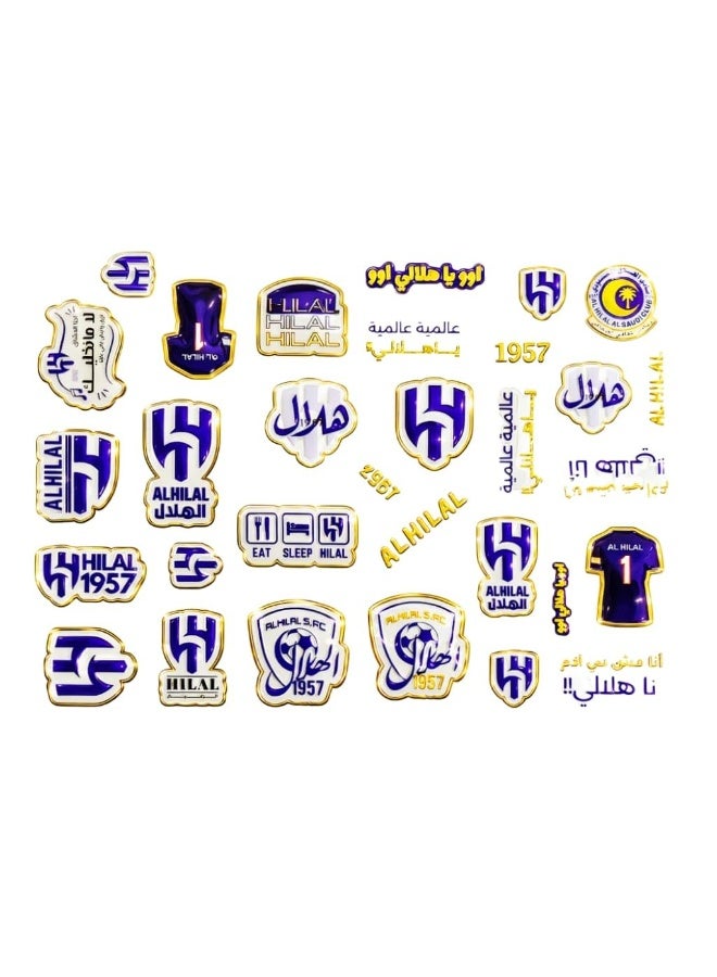 Al-Hilal FC Premium Sticker Set (60 PCS) – Official Club Logos, 1957 Heritage, Arabic Slogans, Riyadh Pride, Saudi Emblems, Fan Chants, Football Icons – Collectible for Al-Hilal Supporters - Image 1